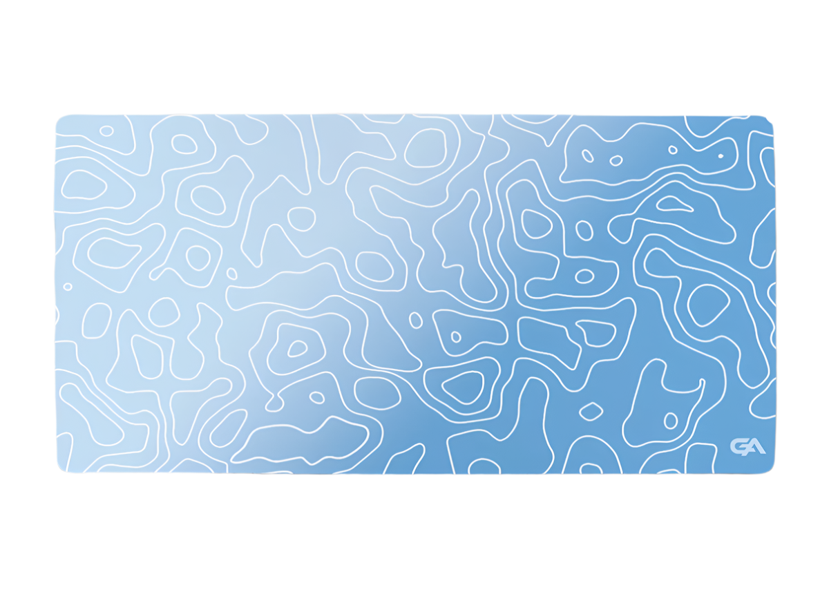 Icy Cyan Topo Mousepad