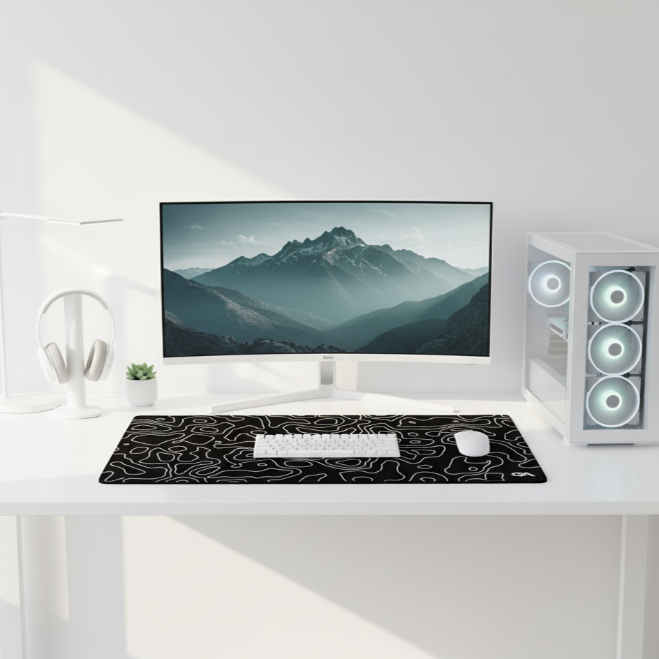 Black Topo Mousepad