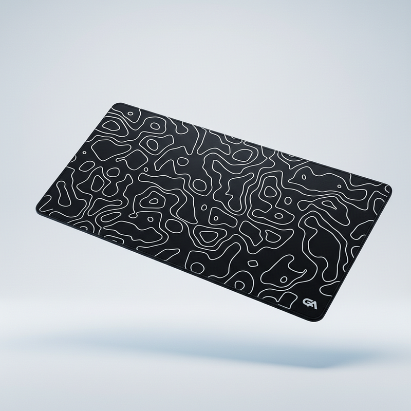 Black Topo Mousepad - Premium Gaming Mousepad
