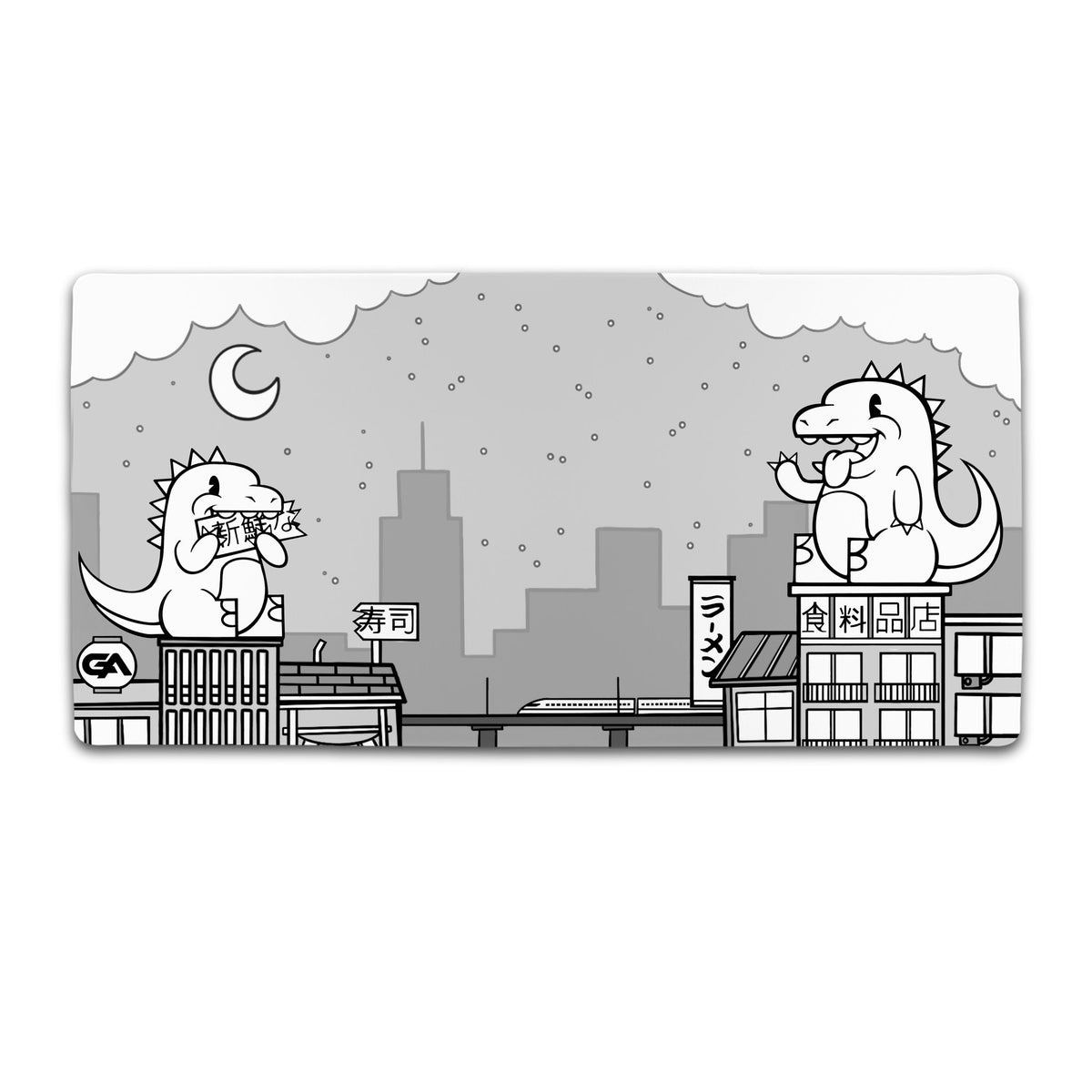 GA XXL Dino City White 36x18