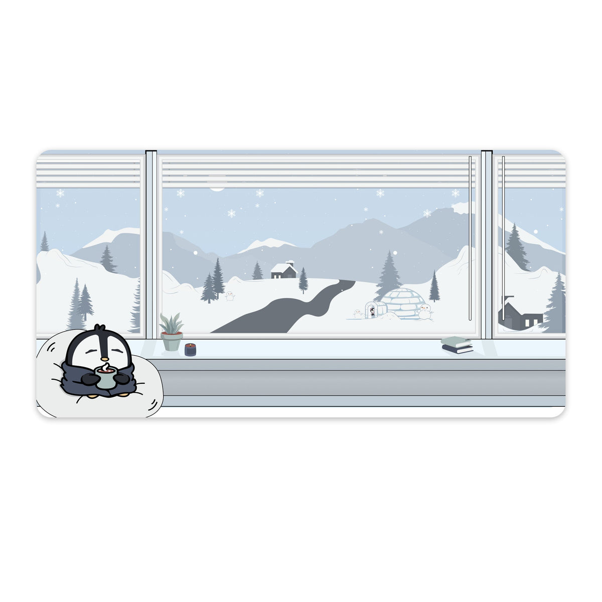 Cozy Penguin 36x18 deskmat
