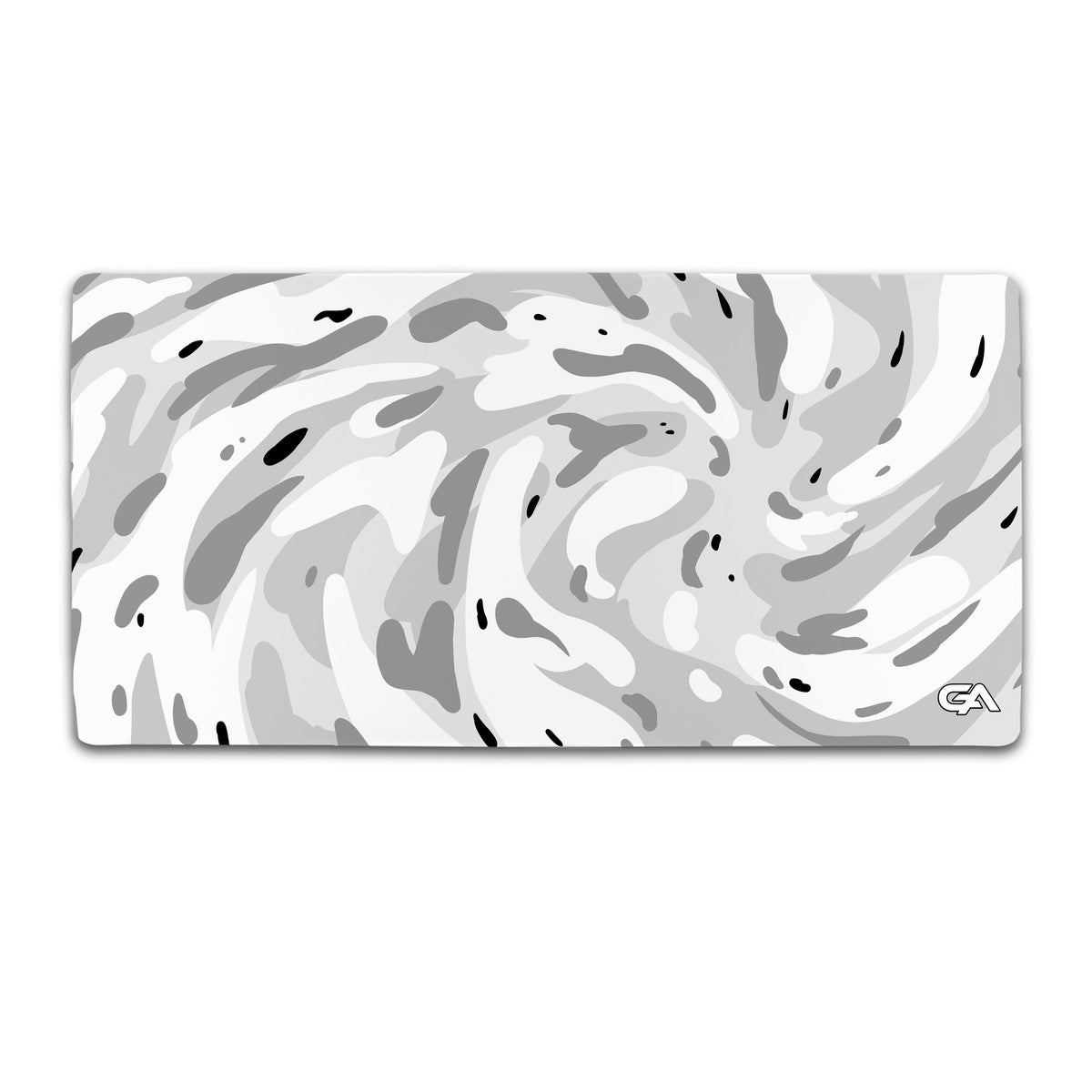 Snow Swirl desk mat gaming mouse pad, 36x18 inch