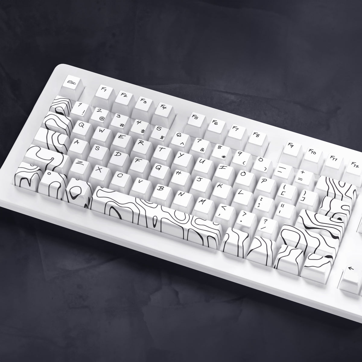 White Topo PBT keycap set