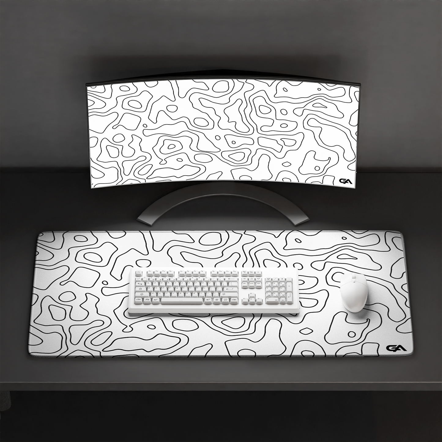 White Topo Mousepad
