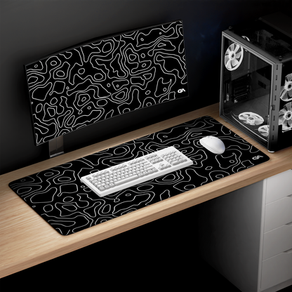 Black Topo Mousepad