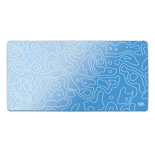 Icy Cyan Topo Mousepad