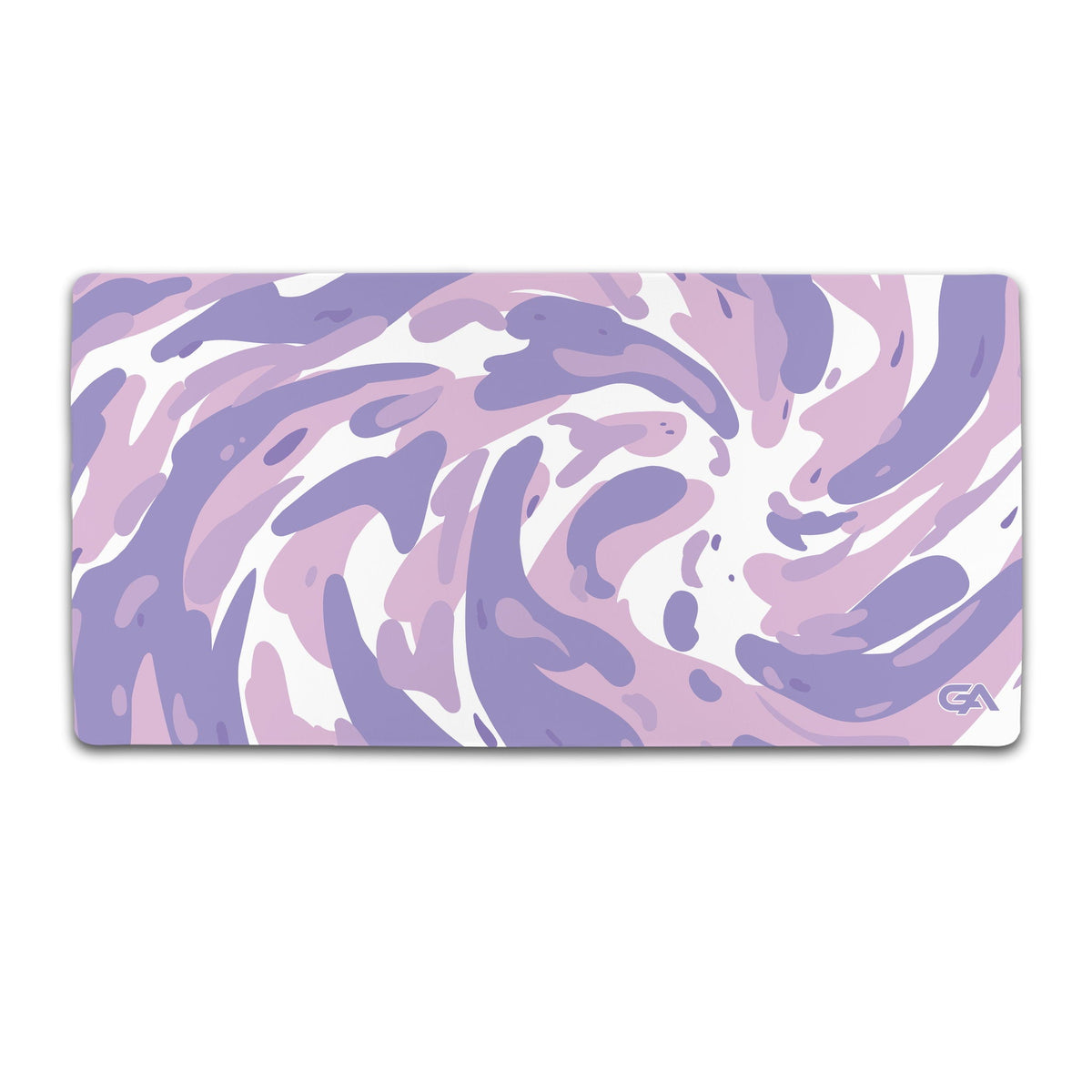 Lavender Swirl desk mat gaming mouse pad, 36x18 inch
