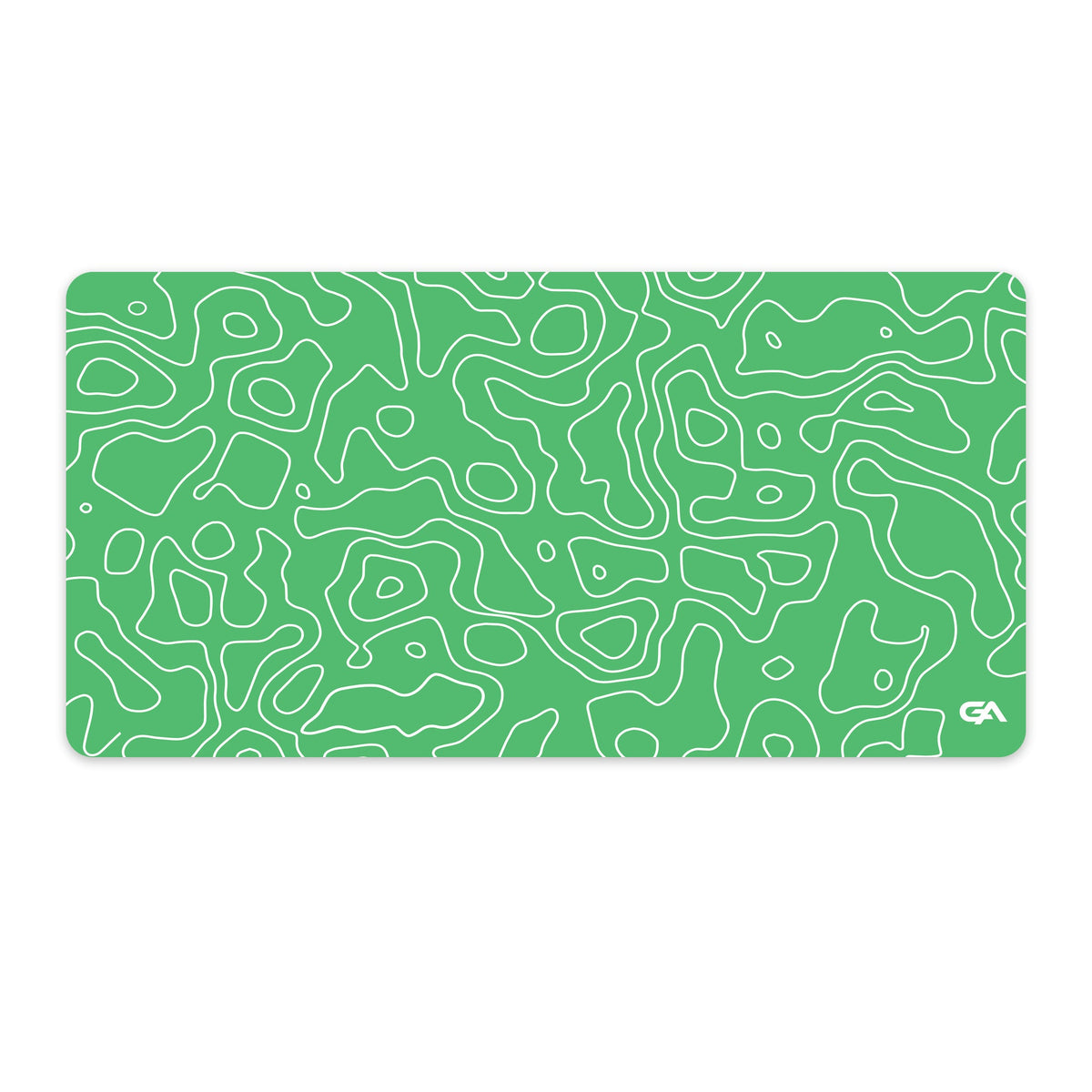 Lime Topo desk mat gaming mouse pad, 36x18 inch