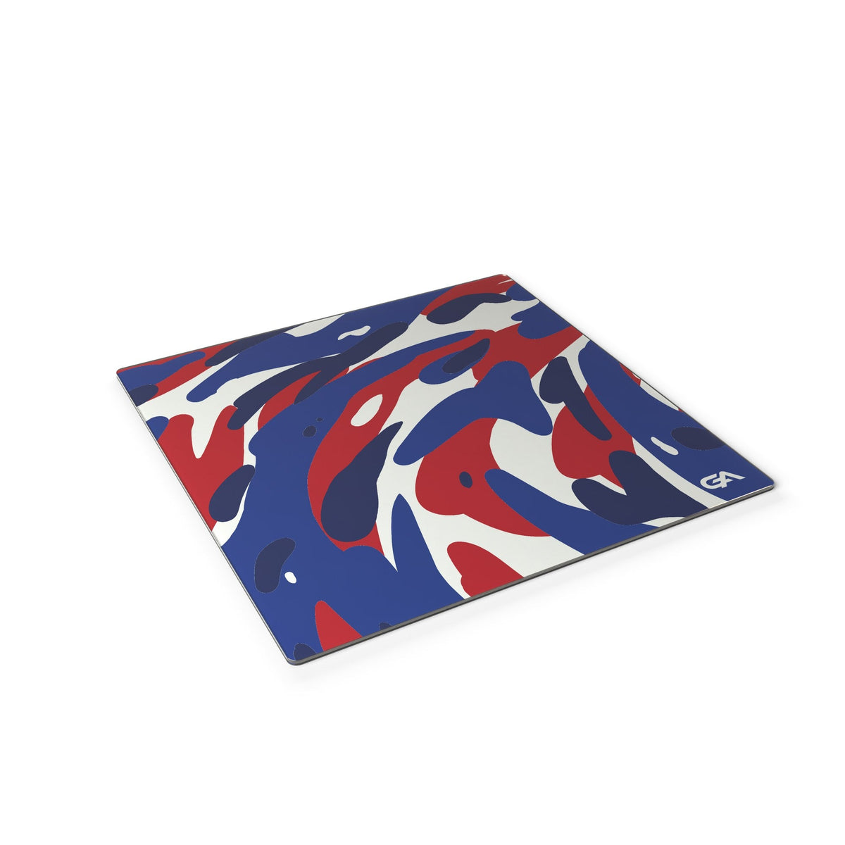 4th of July Swirl glass gaming mouse pad, 500x500mm