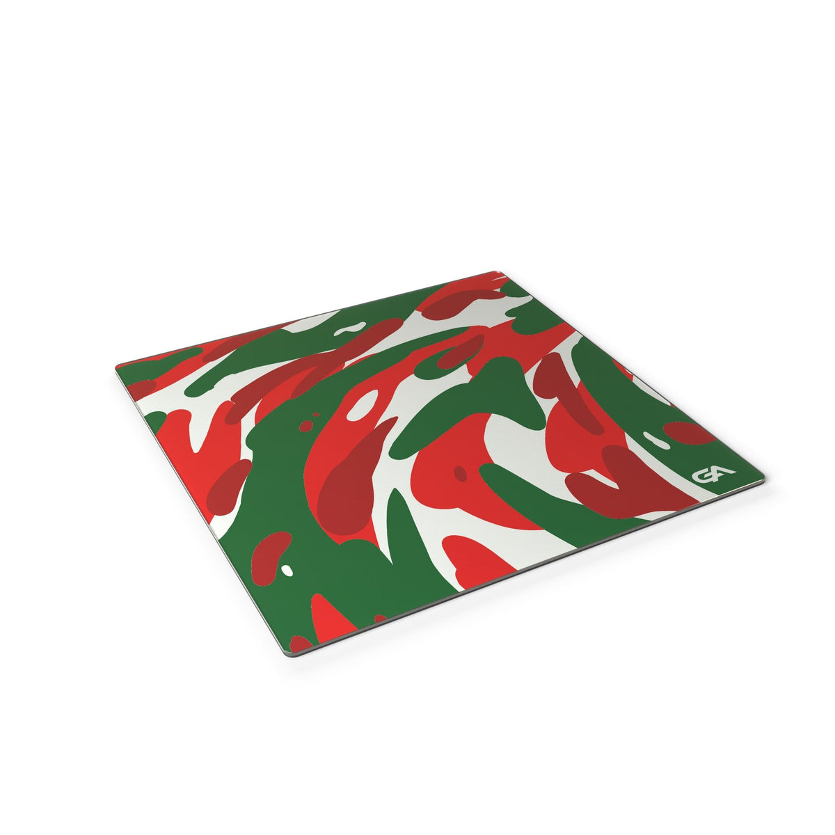 Christmas Swirl glass gaming mouse pad, 500x500mm