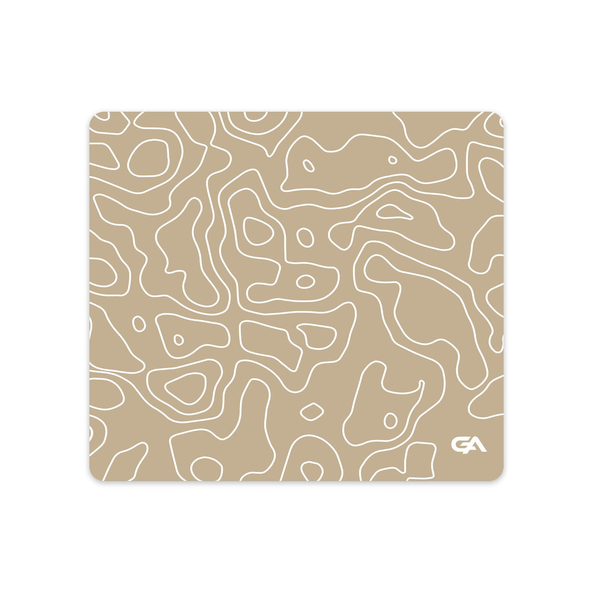 Desert Topo desk mat gaming mouse pad, 18x16 inch