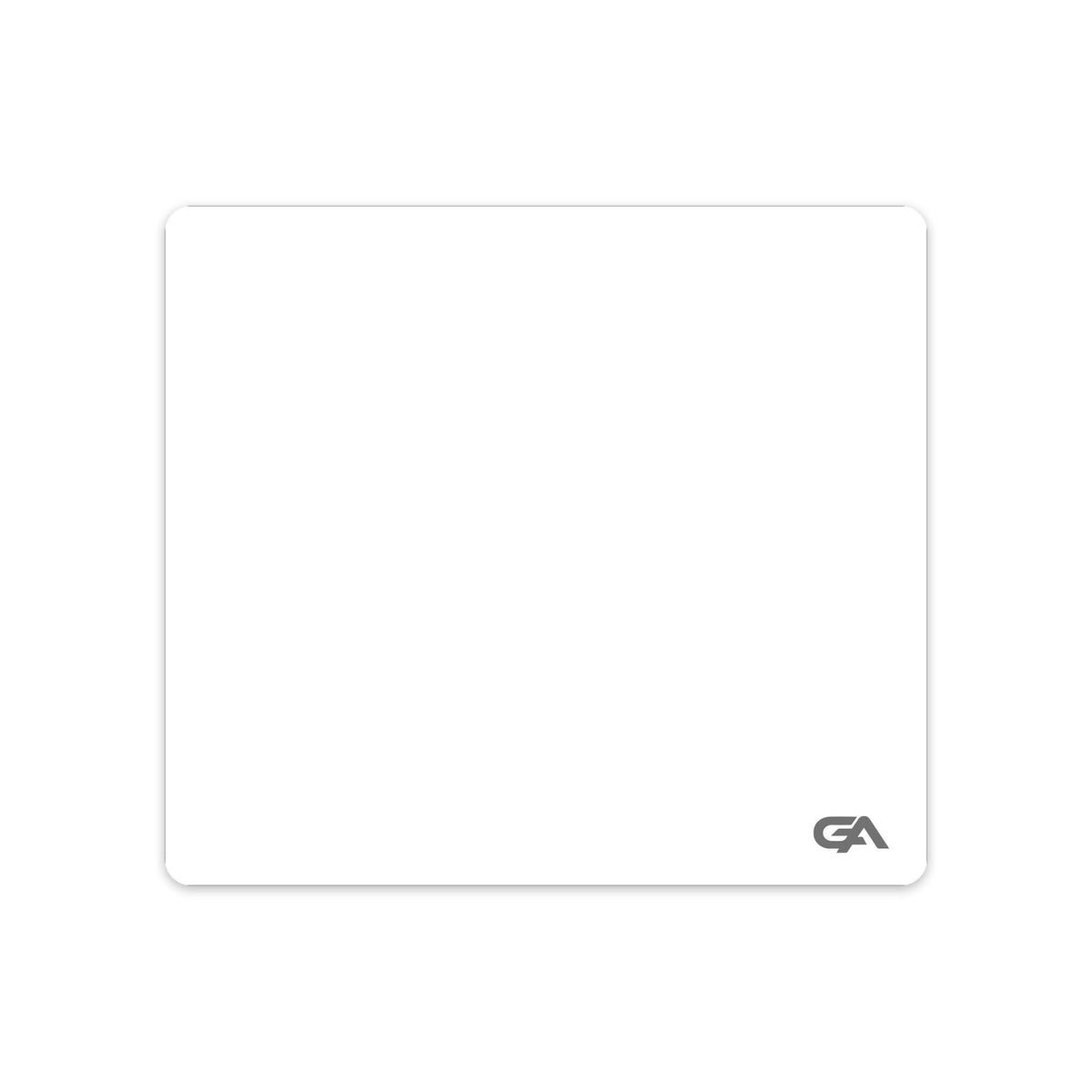 White desk mat gaming mouse pad, 18x16 inch