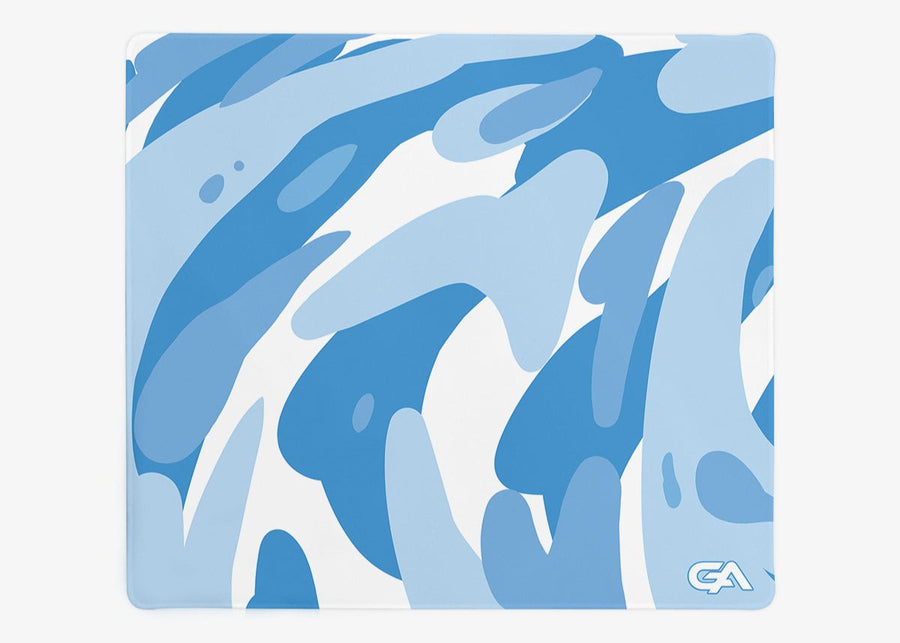 Icy Cyan Swirl Mousepad GutzyAiden