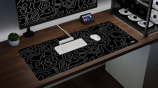 Black Topo Mousepad