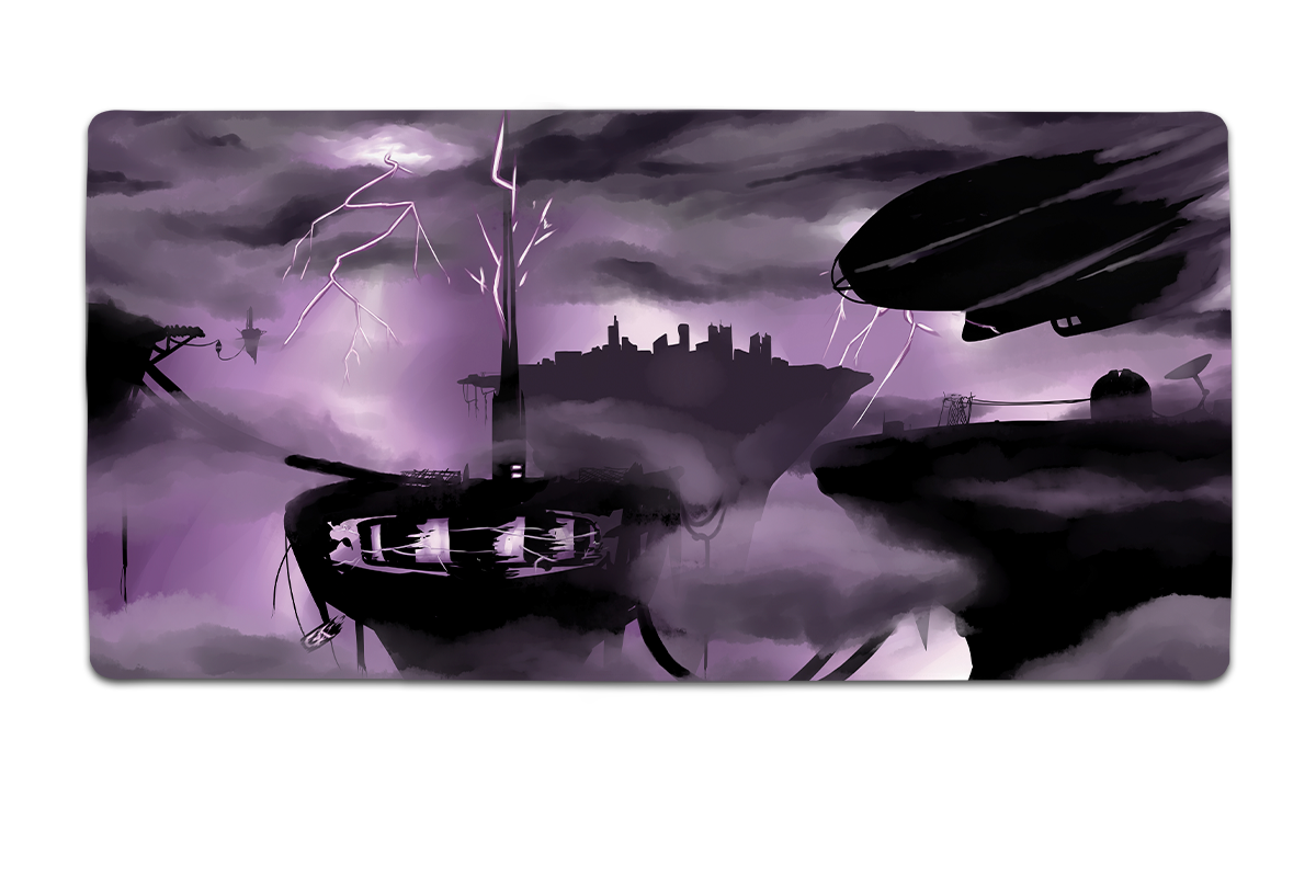 Storm desk mat gaming mouse pad, 36x18 inch