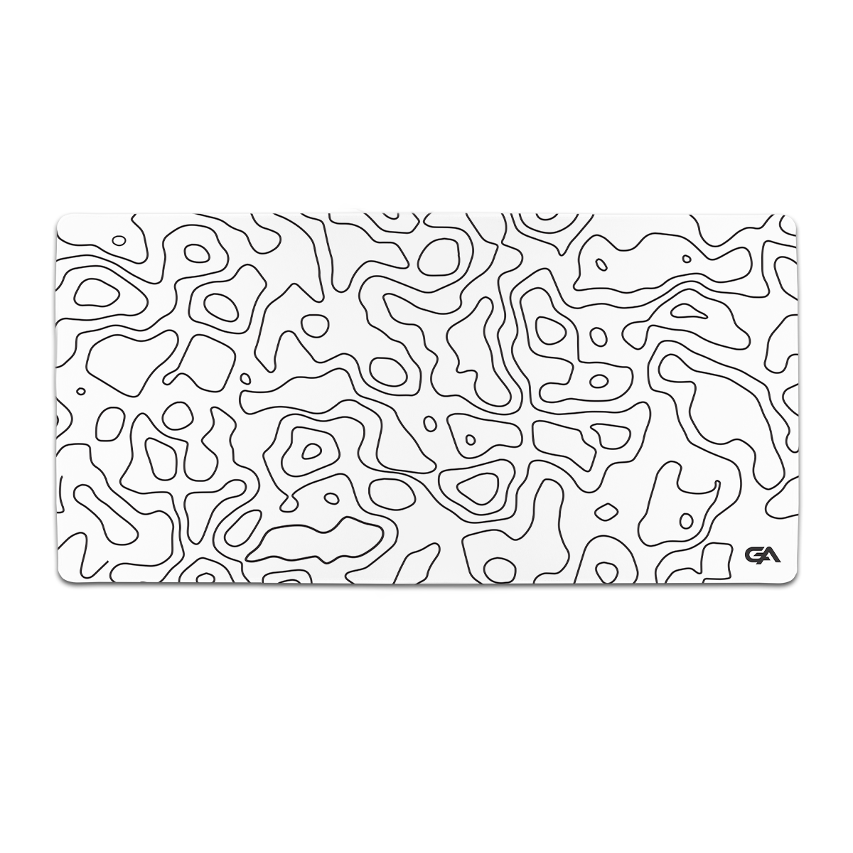 White Topographic Mouse Pad - Setupedia Store